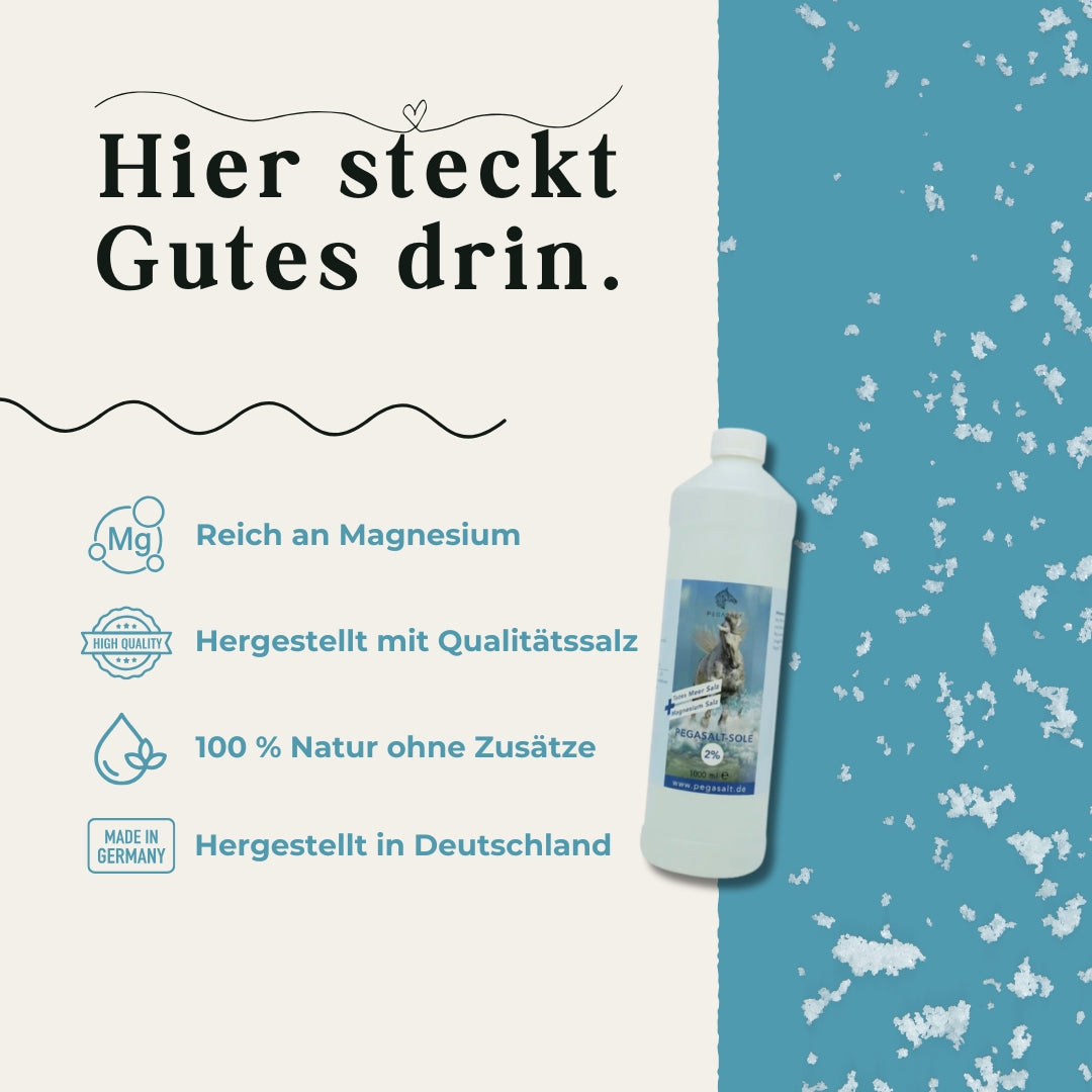 Pegasalt-Sole 2 % mit Salz vom Toten Meer 1000 ml - PEGASALT