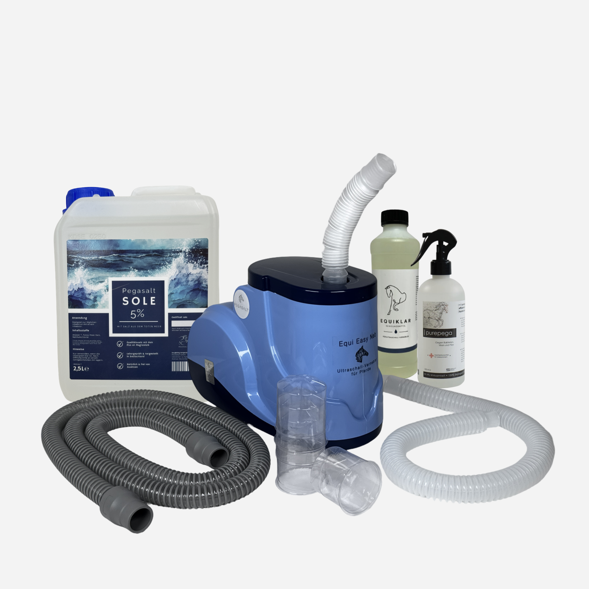 EquiEasyNeb kleines Starter Set für Solekammer für Pferde | PEGASALT