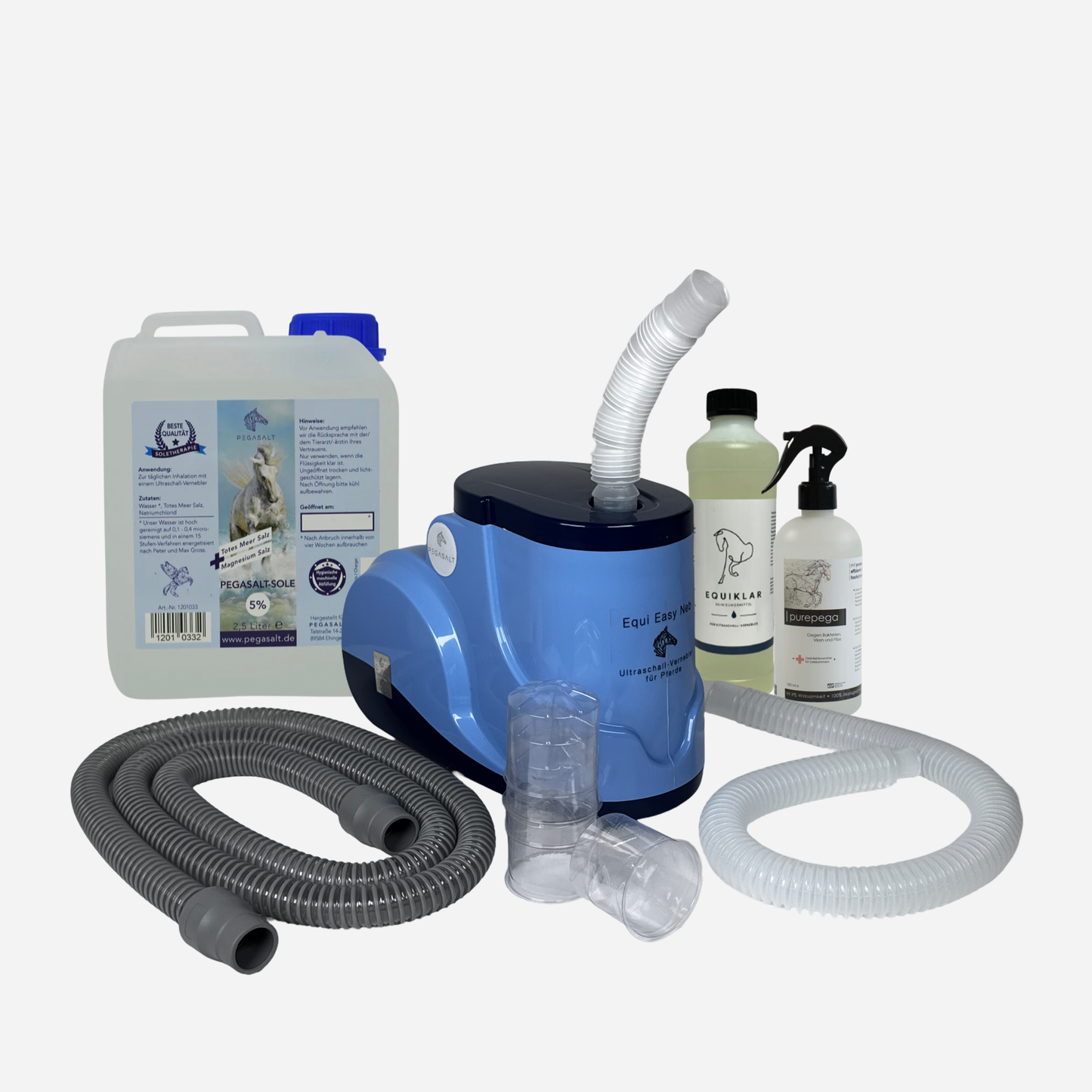 EquiEasyNeb kleines Starter Set für Solekammer für Pferde | PEGASALT