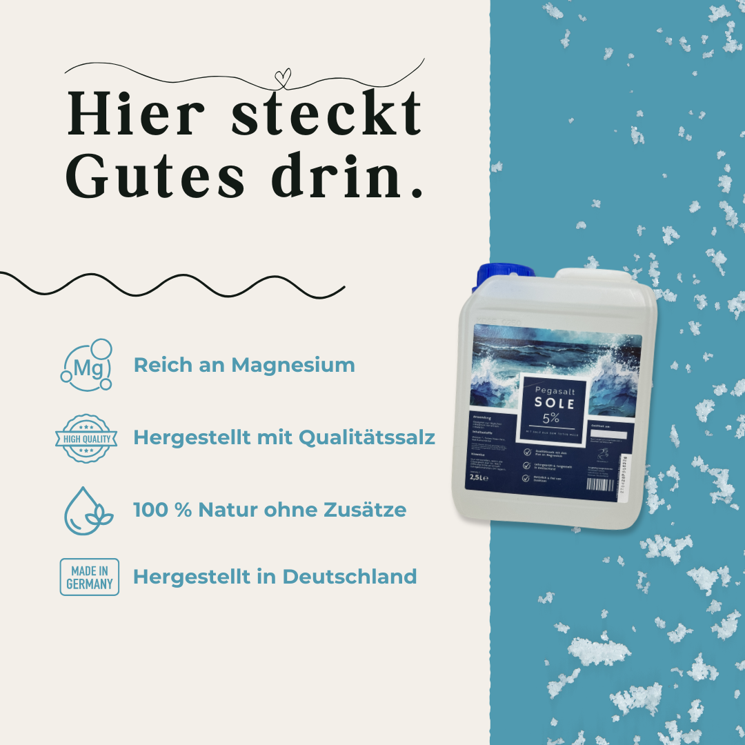 Pegasalt-Sole 5 % mit Salz vom Toten Meer 2500 ml - PEGASALT