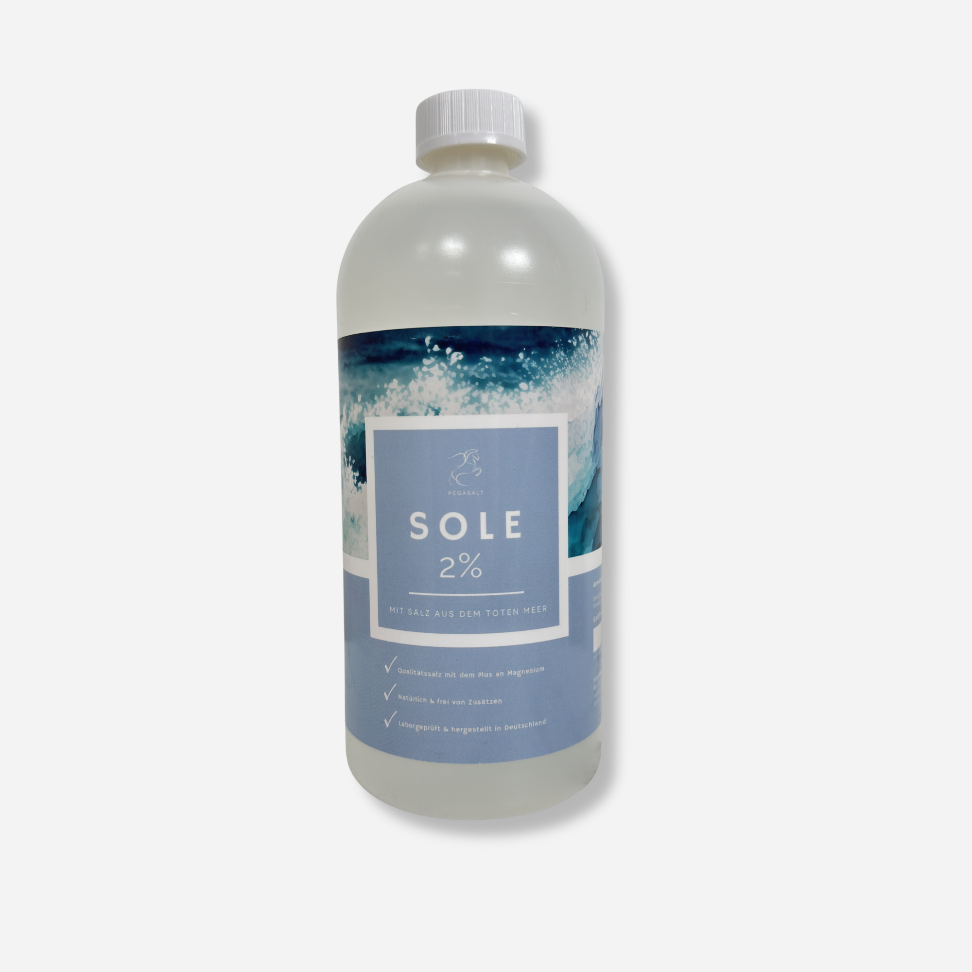 Pegasalt-Sole 2 % mit Salz vom Toten Meer 1000 ml | PEGASALT