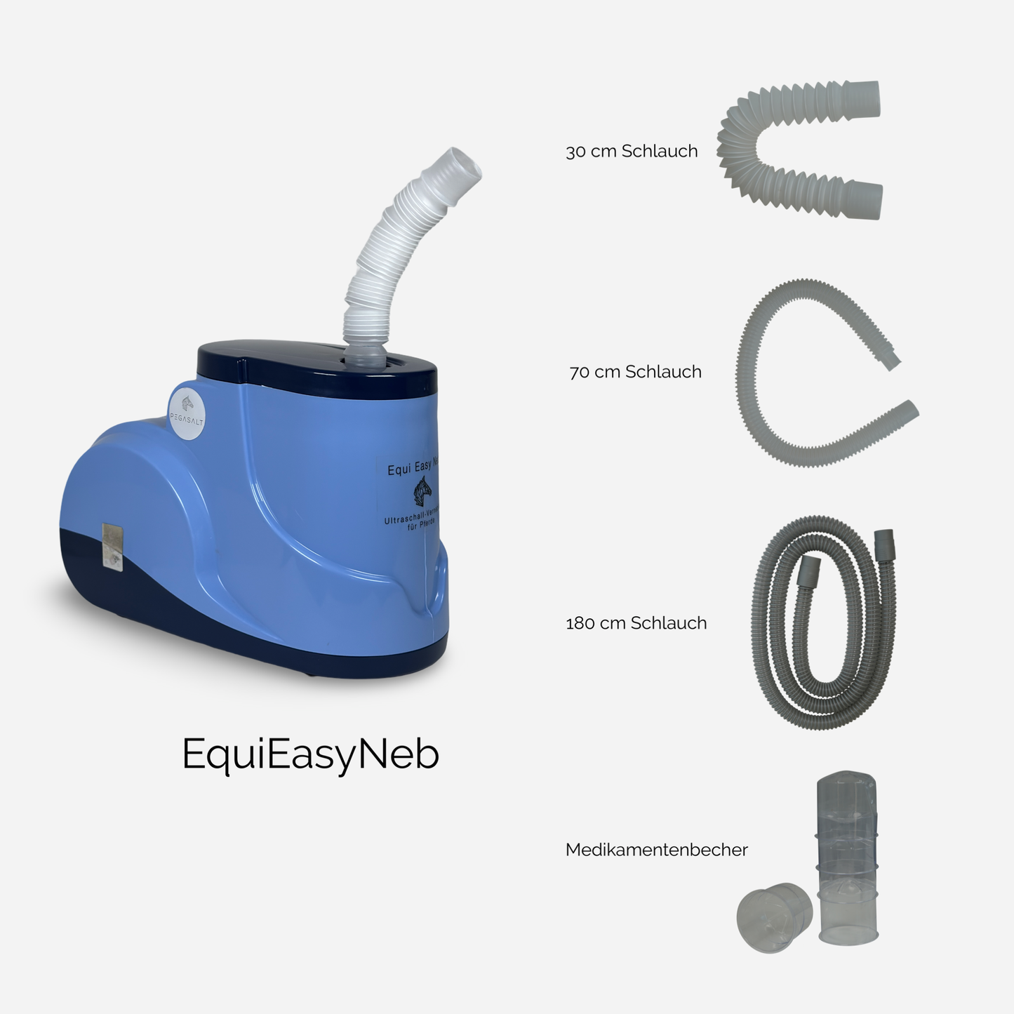 EquiEasyNeb | Ultraschall-Vernebler für Pferde-Inhalator | PEGASALT